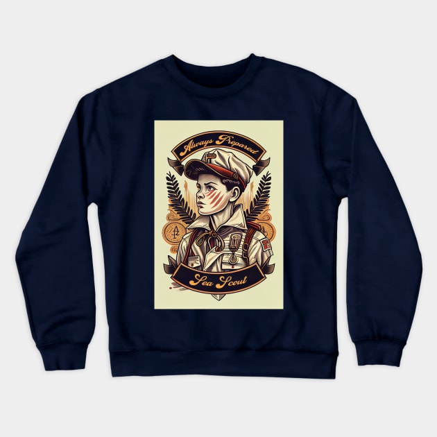 Always Prepared Sea Scouts Crewneck Sweatshirt by ABART BY ALEXST 